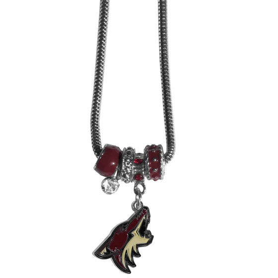 Arizona Coyotes�� Euro Bead Necklace (SSKG) - 757 Sports Collectibles