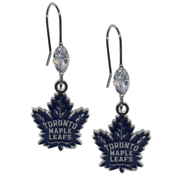 Toronto Maple Leafs�� Crystal Dangle Earrings (SSKG) - 757 Sports Collectibles