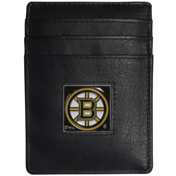 Boston Bruins�� Leather Money Clip/Cardholder Packaged in Gift Box (SSKG) - 757 Sports Collectibles