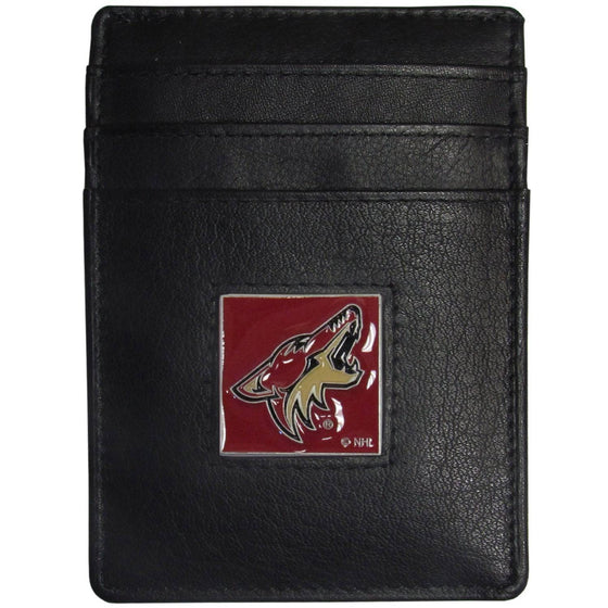 Arizona Coyotes�� Leather Money Clip/Cardholder Packaged in Gift Box (SSKG) - 757 Sports Collectibles
