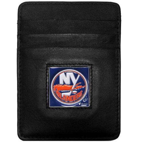 New York Islanders�� Leather Money Clip/Cardholder (SSKG) - 757 Sports Collectibles