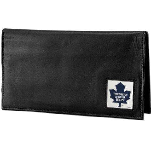 Toronto Maple Leafs�� Deluxe Leather Checkbook Cover (SSKG) - 757 Sports Collectibles