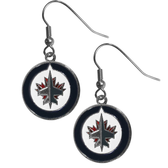 Winnipeg Jets��� Chrome Dangle Earrings (SSKG) - 757 Sports Collectibles