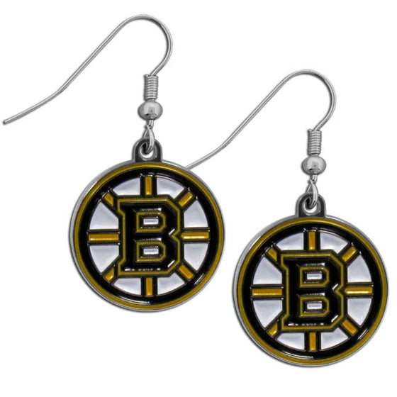 Boston Bruins�� Chrome Dangle Earrings (SSKG) - 757 Sports Collectibles