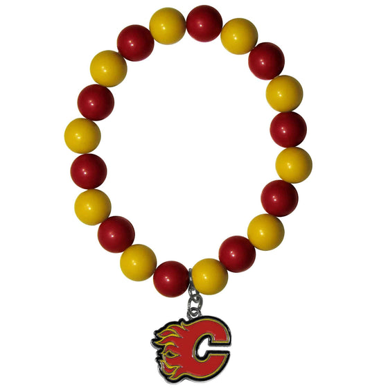 Calgary Flames�� Fan Bead Bracelet (SSKG) - 757 Sports Collectibles