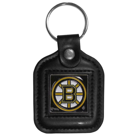 Boston Bruins�� Square Leatherette Key Chain (SSKG) - 757 Sports Collectibles