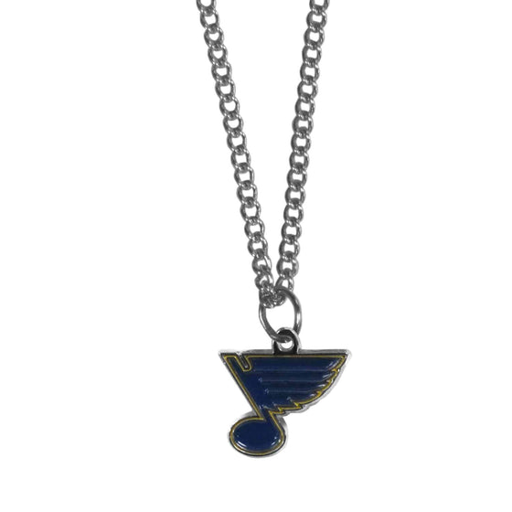 St. Louis Blues�� Chain Necklace with Small Charm (SSKG) - 757 Sports Collectibles