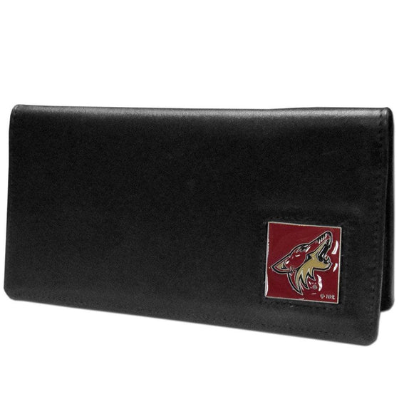 Arizona Coyotes�� Leather Checkbook Cover (SSKG) - 757 Sports Collectibles