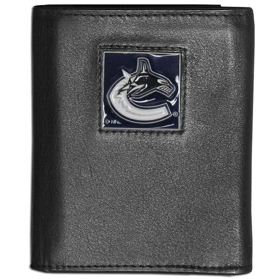 Vancouver Canucks�� Leather Tri-fold Wallet (SSKG) - 757 Sports Collectibles