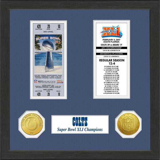 Indianapolis Colts  SB Championship Ticket Collection (HM) - 757 Sports Collectibles