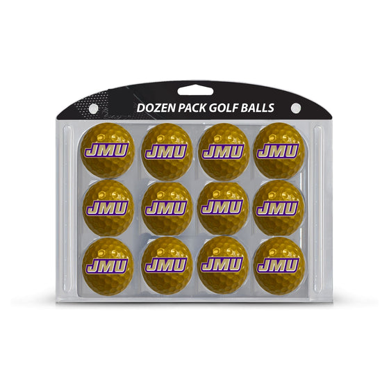 James Madison Dukes Dozen Pack Golf Balls - 12 Balls - Gold