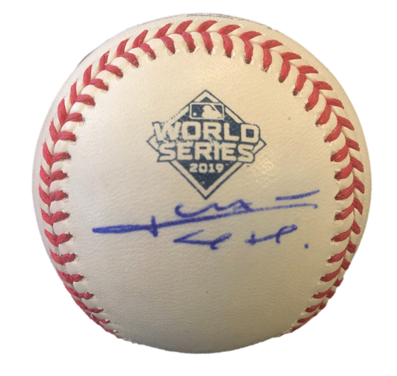 Washington Nationals Juan Soto Signed Auto Official 2019 World Series Baseball - MLB Hologram - Fanatics Hologram - 757 Sports Collectibles