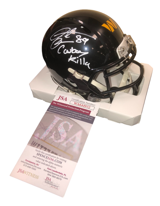 Washington Commanders Santana Moss Signed Autograph Alt Mini Helmet - JSA W COA - 757 Sports Collectibles