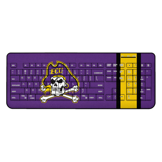 East Carolina Pirates Stripe Wireless USB Keyboard-0