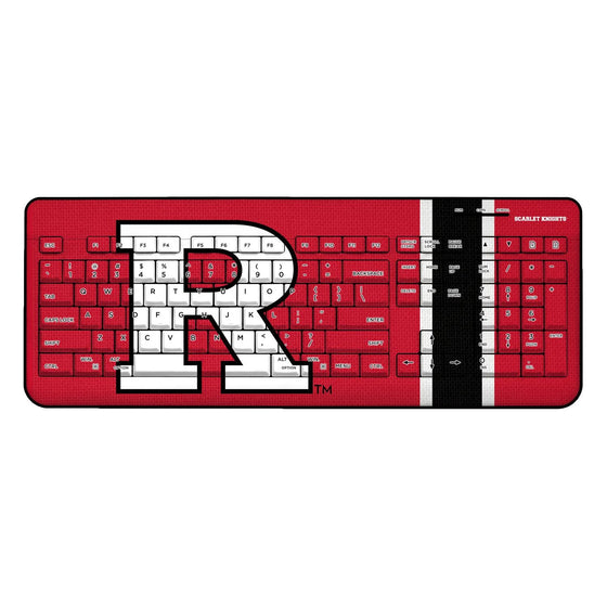 Rutgers Scarlet Knights Stripe Wireless USB Keyboard-0