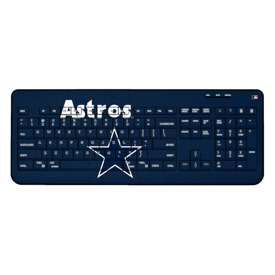 Houston Astros 1975-1981 - Cooperstown Collection Solid Wireless USB Keyboard - 757 Sports Collectibles