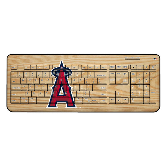 Los Angeles Angels Angels Wood Bat Wireless USB Keyboard - 757 Sports Collectibles