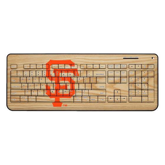 San Fransisco Giants Giants Wood Bat Wireless USB Keyboard - 757 Sports Collectibles