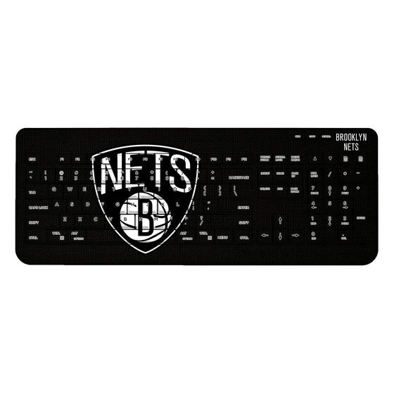 Brooklyn Nets Solid Wireless USB Keyboard-0