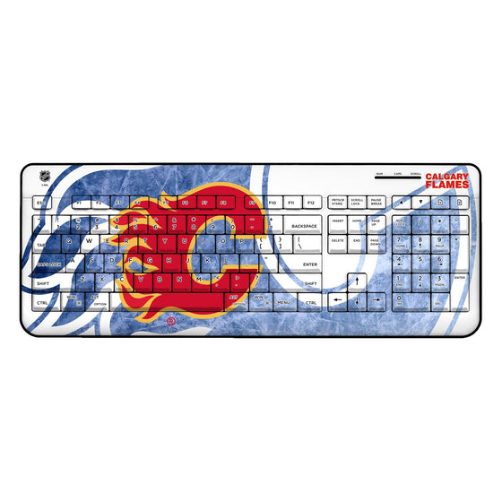 Calgary Flames Ice Tilt Wireless USB Keyboard-0