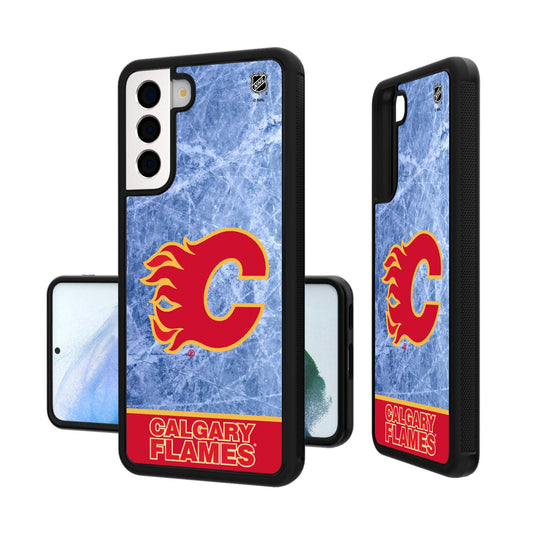 Calgary Flames Ice Wordmark Bumper Case-1