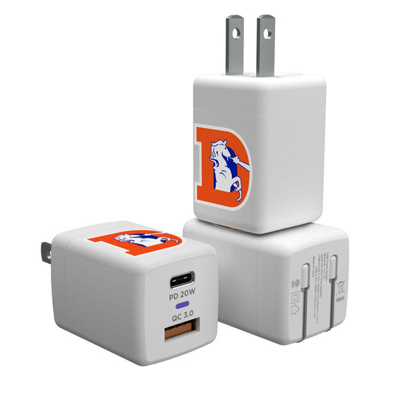Denver Broncos 1993-1996 Historic Collection Insignia USB A/C Charger-0