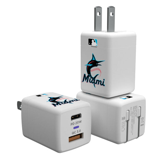 Miami Marlins Insignia USB A/C Charger - 757 Sports Collectibles