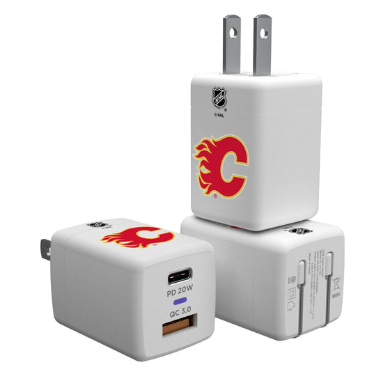 Calgary Flames Insignia USB A and C Charger-0