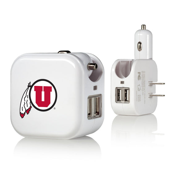 Utah Utes Insignia 2 in 1 USB Charger-0