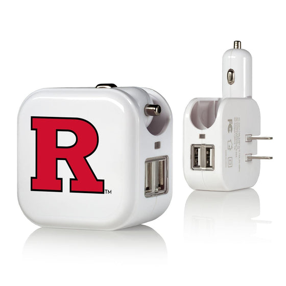 Rutgers Scarlet Knights Insignia 2 in 1 USB Charger-0