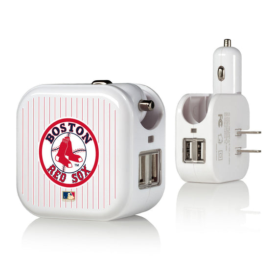 Boston Red Sox 1976-2008 - Cooperstown Collection Pinstripe 2 in 1 USB Charger - 757 Sports Collectibles