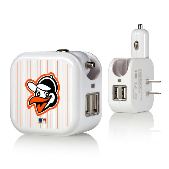 Baltimore Orioles 1955 - Cooperstown Collection Pinstripe 2 in 1 USB Charger - 757 Sports Collectibles
