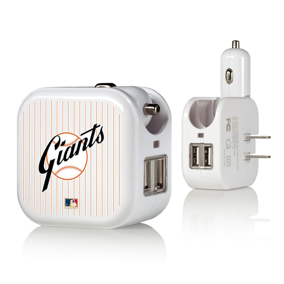 San Francisco Giants 1958-1967 - Cooperstown Collection Pinstripe 2 in 1 USB Charger - 757 Sports Collectibles