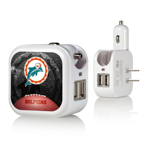 Miami Dolphins 1966-1973 Historic Collection Legendary 2 in 1 USB Charger - 757 Sports Collectibles