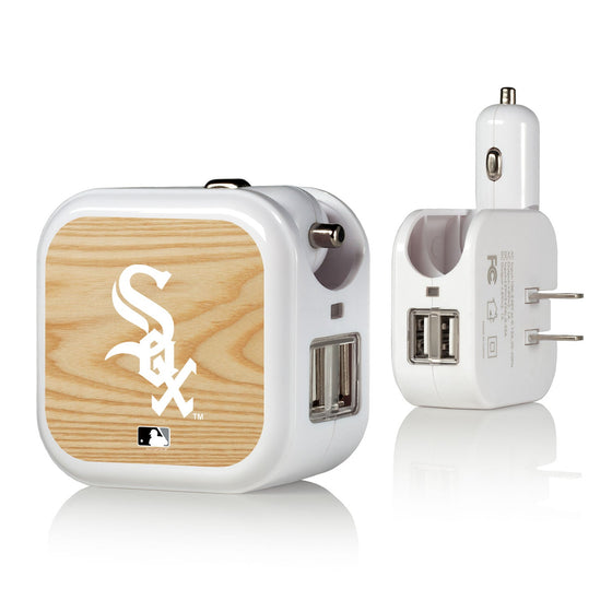Chicago White Sox White Sox Wood Bat 2 in 1 USB Charger - 757 Sports Collectibles
