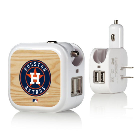 Houston Astros Astros Wood Bat 2 in 1 USB Charger - 757 Sports Collectibles