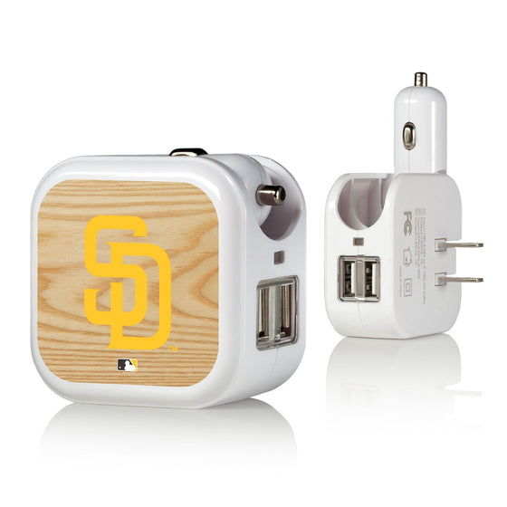 San Diego Padres Wood Bat 2 in 1 USB Charger - 757 Sports Collectibles