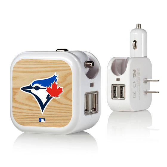 Toronto Blue Jays Wood Bat 2 in 1 USB Charger - 757 Sports Collectibles