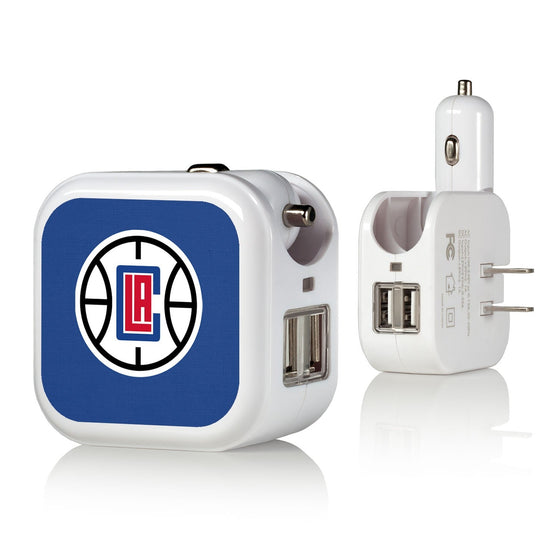 Los Angeles Clippers Solid 2 in 1 USB Charger-0