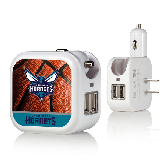Charlotte Hornets Basketball 2 in 1 USB Charger-0