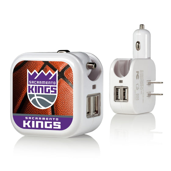 Sacramento Kings Basketball 2 in 1 USB Charger-0