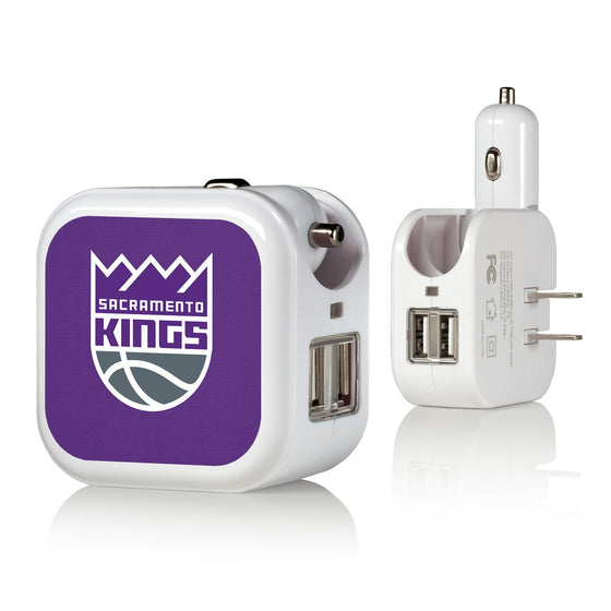 Sacramento Kings Solid 2 in 1 USB Charger-0
