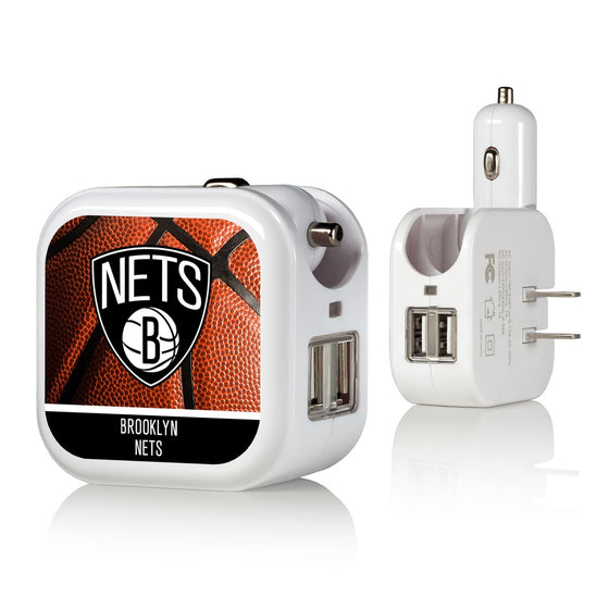 Brooklyn Nets Basketball 2 in 1 USB Charger-0