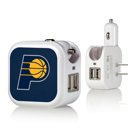 Indiana Pacers Solid 2 in 1 USB Charger-0
