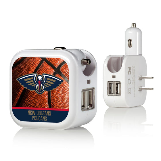 New Orleans Pelicans Basketball 2 in 1 USB Charger-0