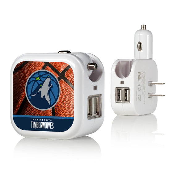 Minnesota Timberwolves Basketball 2 in 1 USB Charger-0