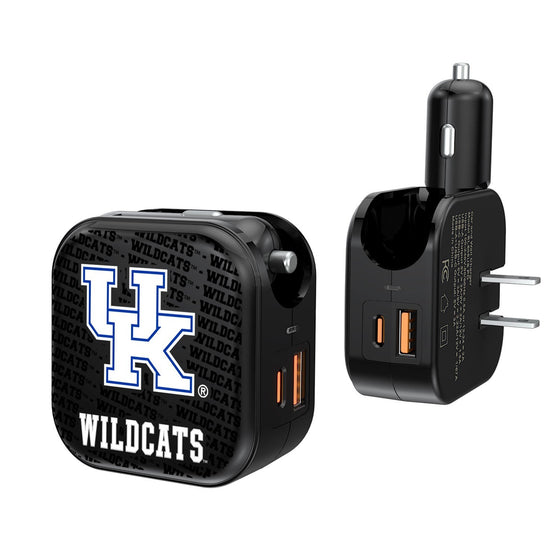 Kentucky Wildcats Blackletter 2 in 1 USB A/C Charger-0