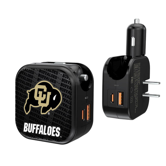 Colorado Buffaloes Blackletter 2 in 1 USB A/C Charger-0