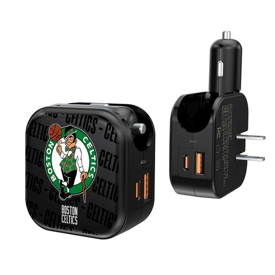 Boston Celtics Blackletter 2 in 1 USB A/C Charger-0