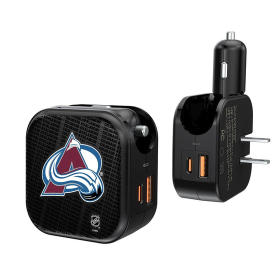 Colorado Avalanche Blackletter 2 in 1 USB A/C Charger-0